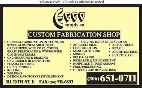 echo metal fabrication saskatoon|ecco store Saskatoon.